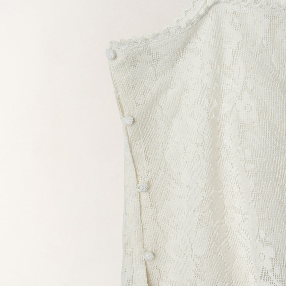 TTUDEMENT CROCHET KNIT SLEEVELESS TOP_WHITE