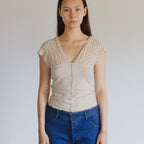 BASERANGE NEHRU TANK (LACE & FINE COTTON RIB)