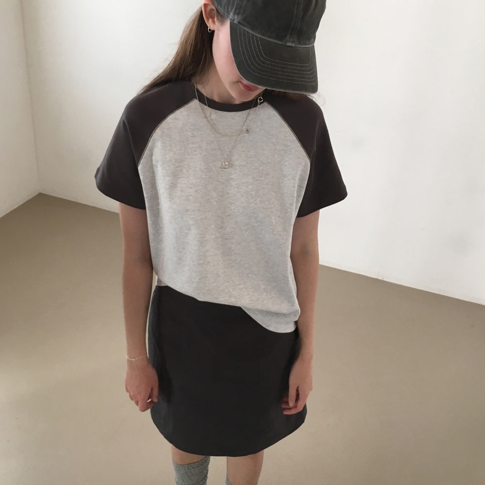 THE MITTEN [2nd] Brume half t-shirt (melange gray)