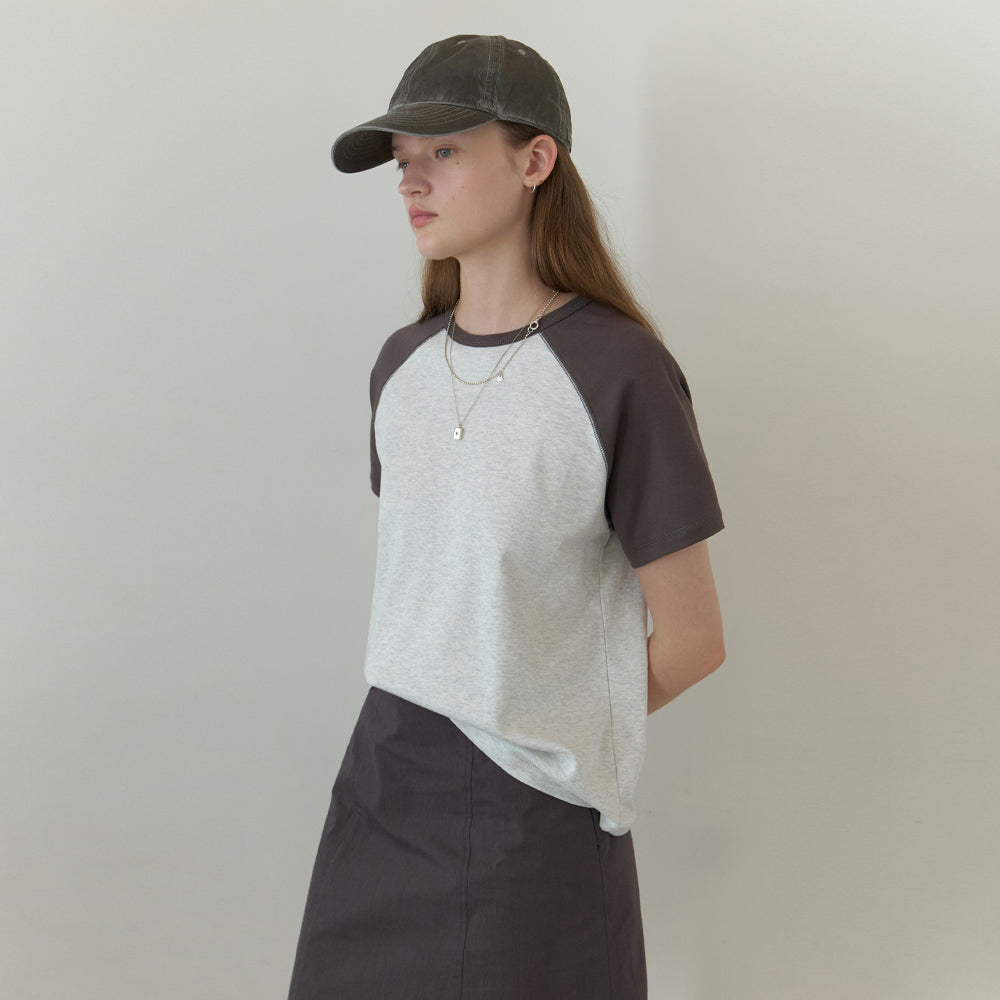 THE MITTEN [2nd] Brume half t-shirt (melange gray)