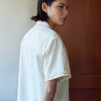 FRITUR Pocket Embroidered Shirt Ivory_F262SH02