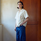 FRITUR Pocket Embroidered Shirt Ivory_F262SH02