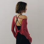 RARAN Overlap Back Top, Red-White