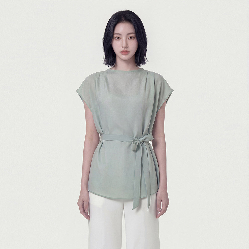 GIEMAR PINTUCK SLEEVELESS MINT Pintuck sleeveless mint