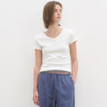 POSZER V-neck short sleeve t-shirt (white)