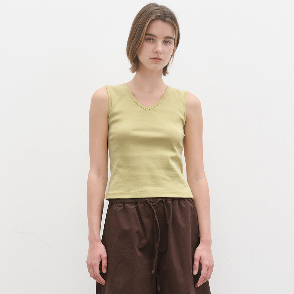 POSZER Basic V-neck sleeveless (lime)