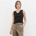 POSZER Basic V-neck sleeveless (black)