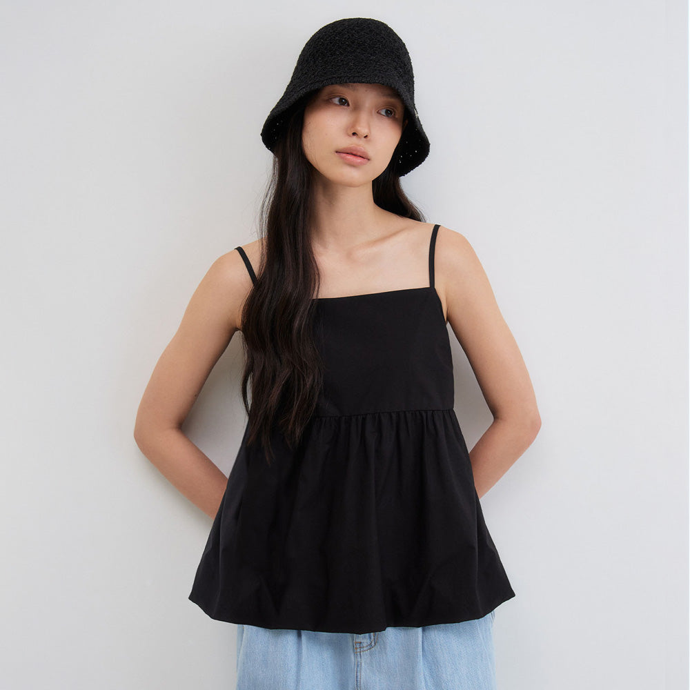 MANGOMANYPLEASE YONY SLEEVELESS BLOUSE_BLACK
