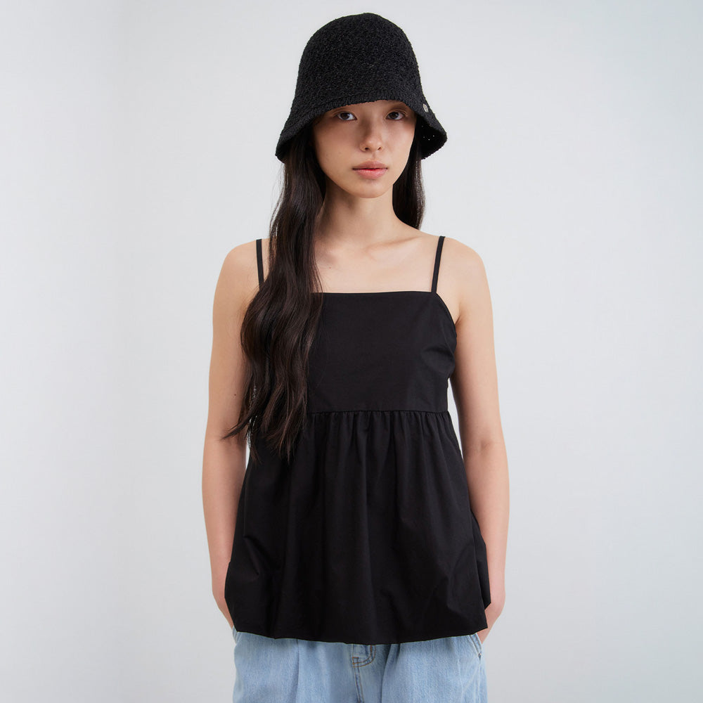 MANGOMANYPLEASE YONY SLEEVELESS BLOUSE_BLACK