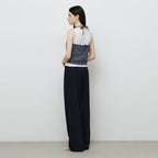 MONGDOL [SET] Halterneck layered sleeveless navy MDTS101NAVY