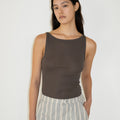 NCSSRY Boat Neck Sleeveless Top (Brown)