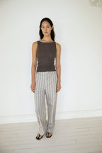 NCSSRY Boat Neck Sleeveless Top (Brown)