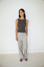 NCSSRY Boat Neck Sleeveless Top (Brown)