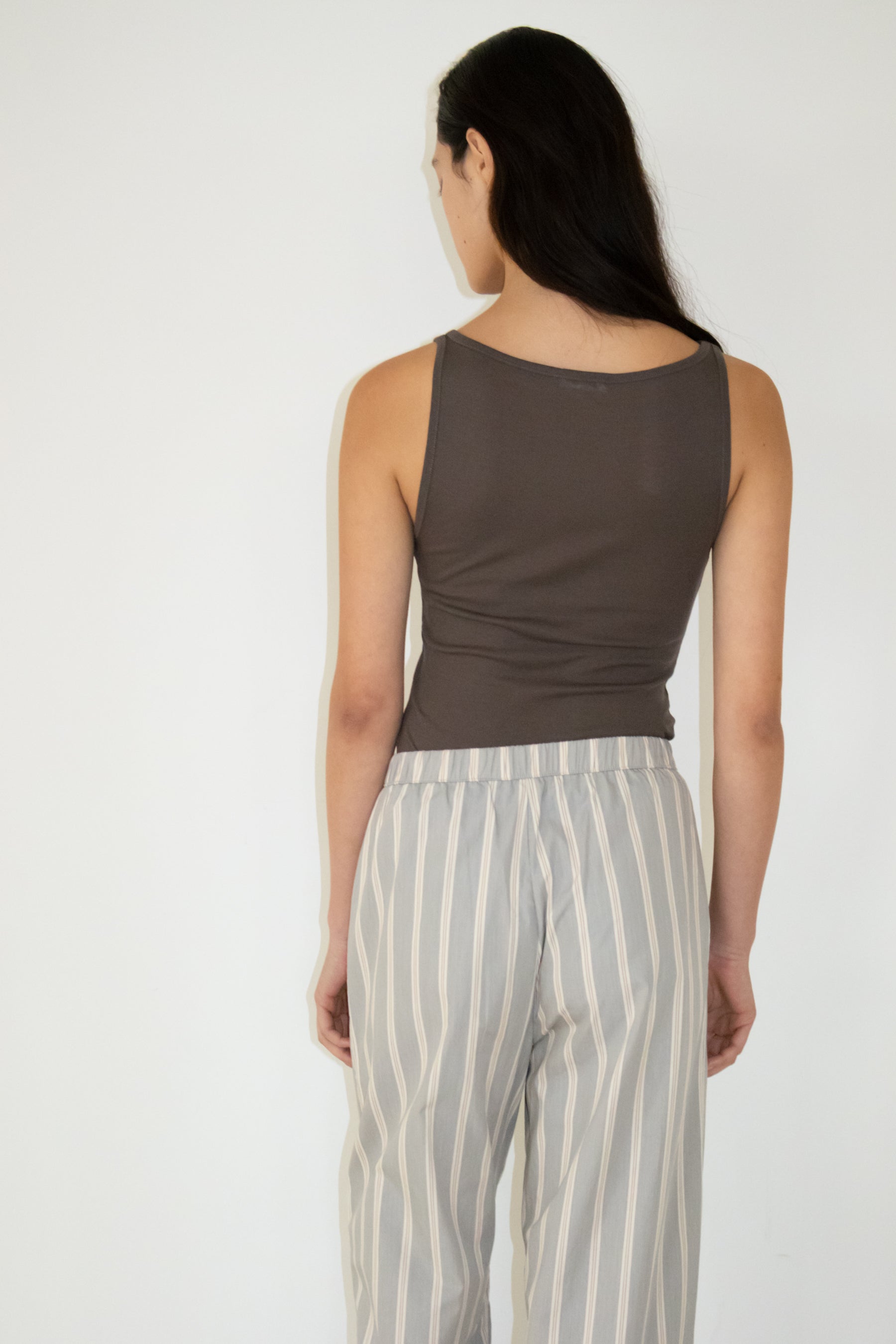 NCSSRY Boat Neck Sleeveless Top (Brown)