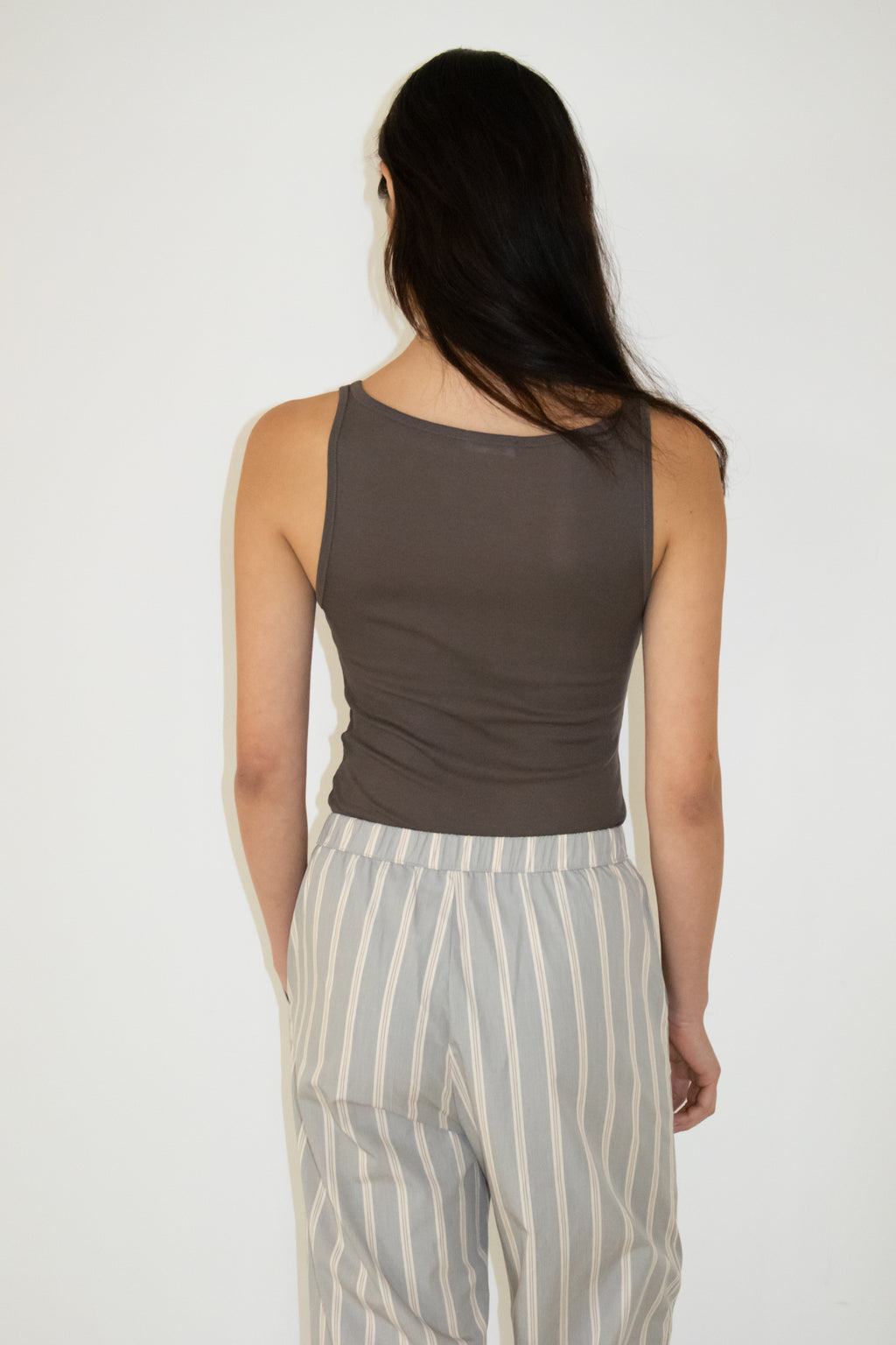 NCSSRY Boat Neck Sleeveless Top (Brown)