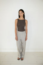 NCSSRY Boat Neck Sleeveless Top (Brown)