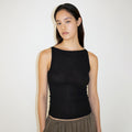 NCSSRY Boat Neck Sleeveless Top (Black)