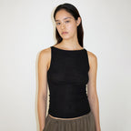 NCSSRY Boat Neck Sleeveless Top (Black)
