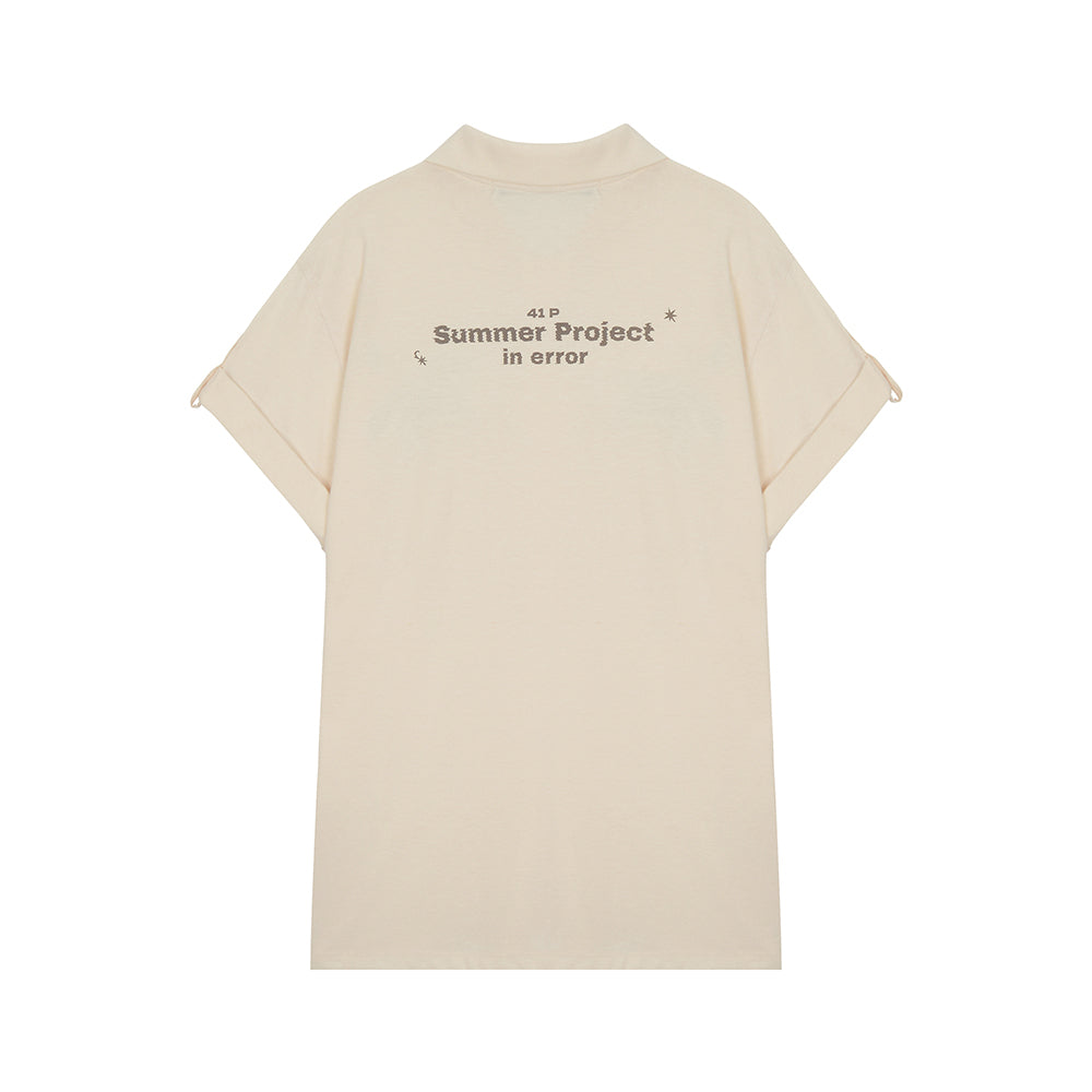 41PRAY Horse Summer Polo Shirt / Yellow