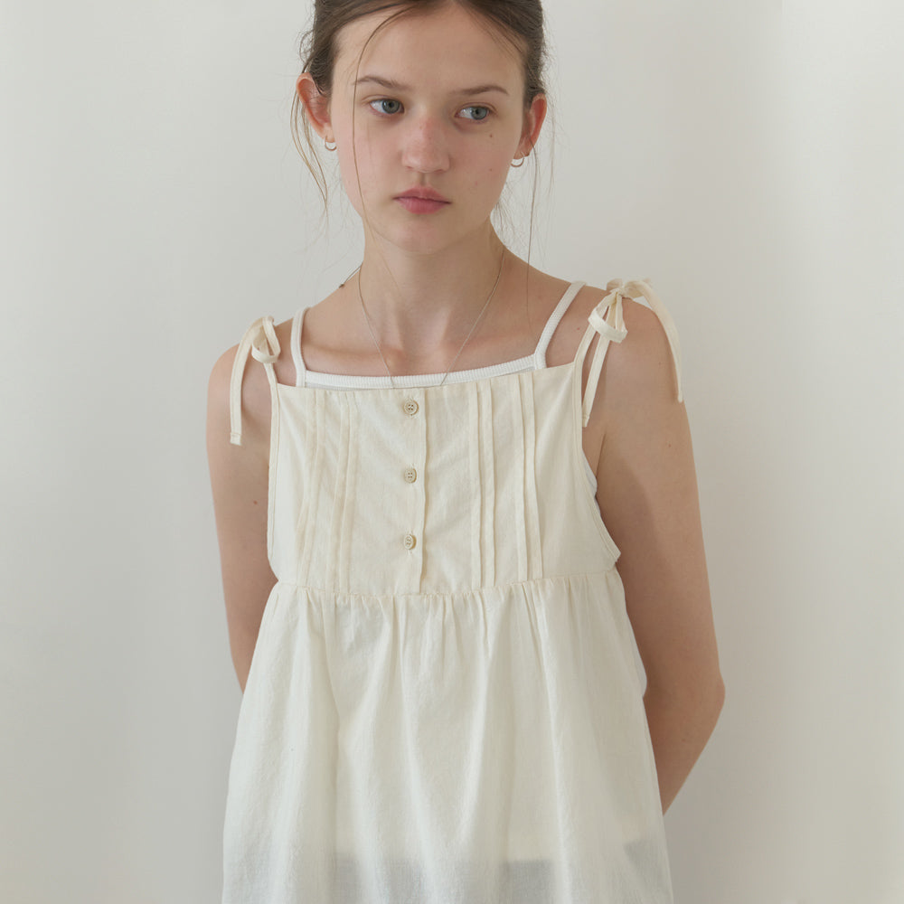 THE MITTEN [12th] Cottage strap blouse (natural)