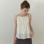 THE MITTEN [12th] Cottage strap blouse (natural)