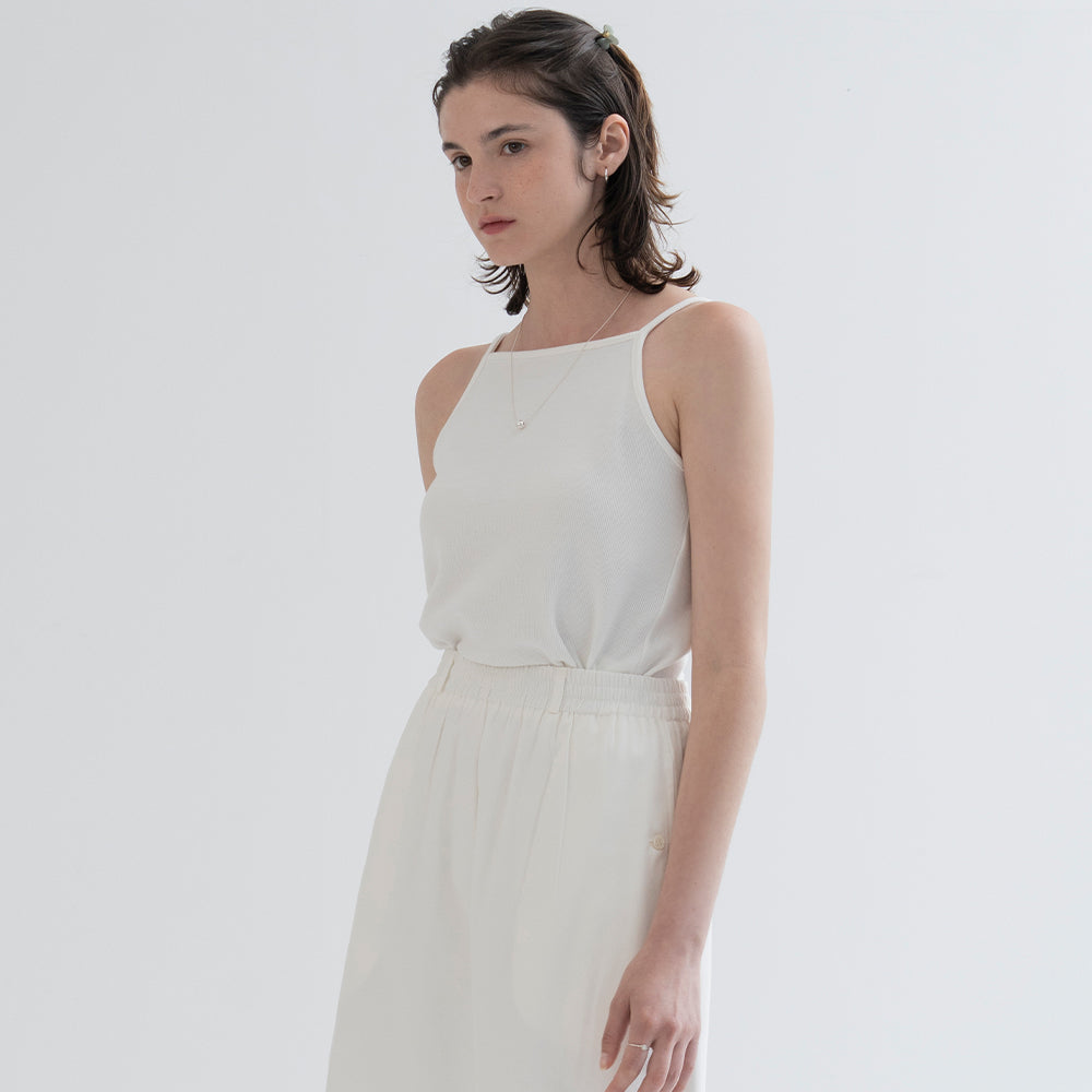 THE MITTEN [11th] MN waffle sleeveless (white)