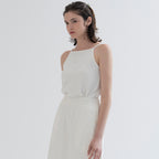 THE MITTEN [11th] MN waffle sleeveless (white)