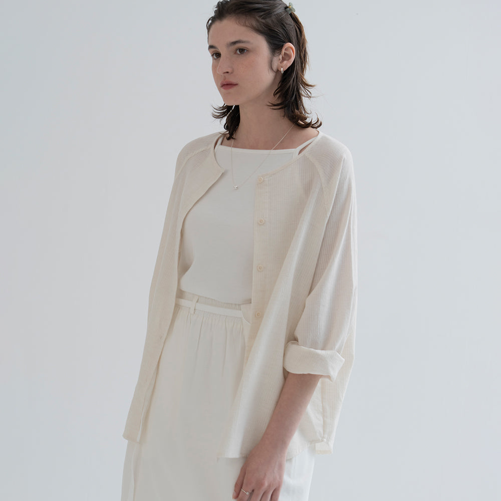THE MITTEN [11th] MN waffle sleeveless (white)