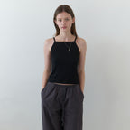 THE MITTEN [2nd] MN waffle sleeveless (black)