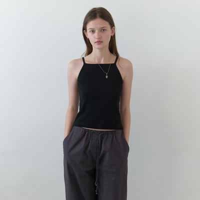 [2nd] MN waffle sleeveless (black)