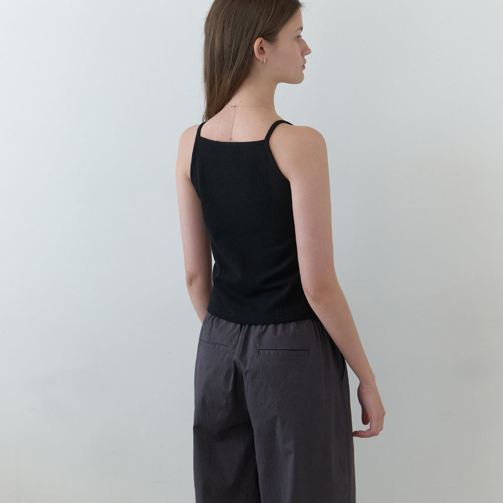 THE MITTEN [2nd] MN waffle sleeveless (black)