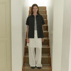 THE MITTEN Linden half shirt (moody check)