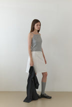 THE MITTEN Linden half shirt (moody check)