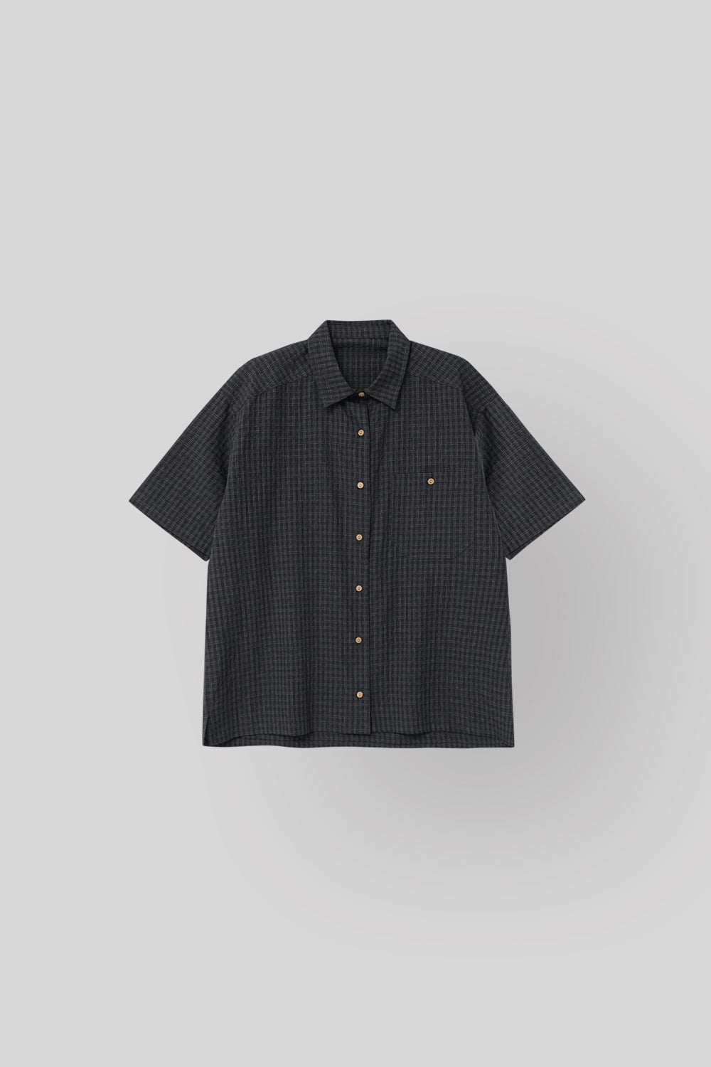 THE MITTEN Linden half shirt (moody check)