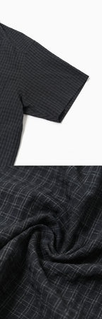 THE MITTEN Linden half shirt (moody check)