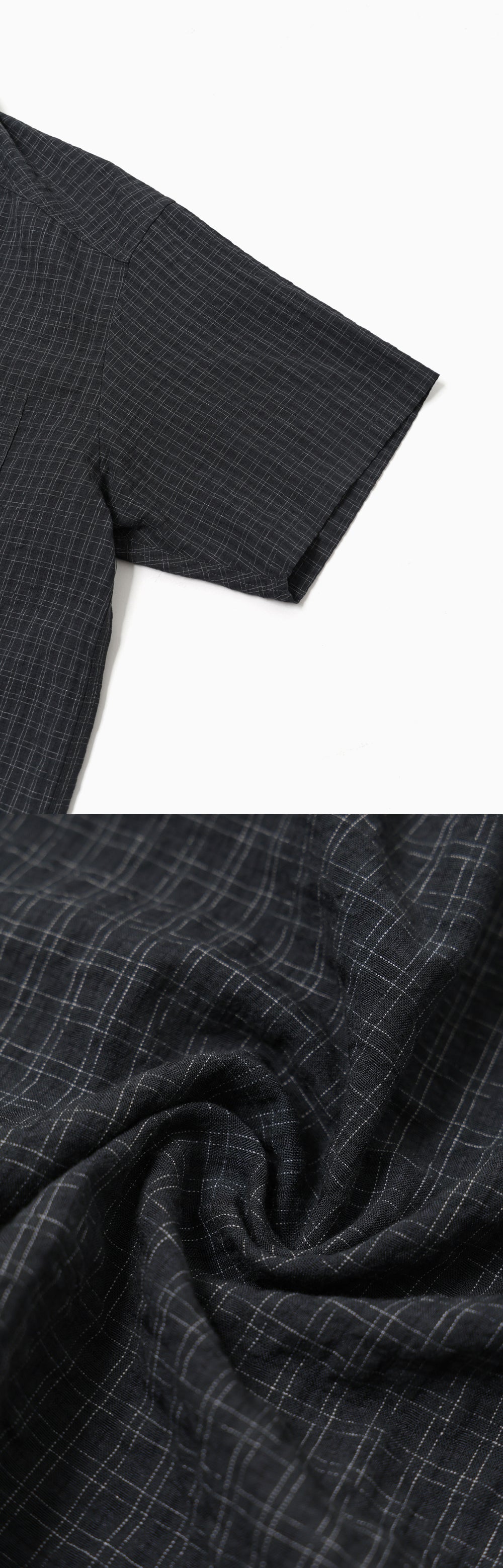THE MITTEN Linden half shirt (moody check)