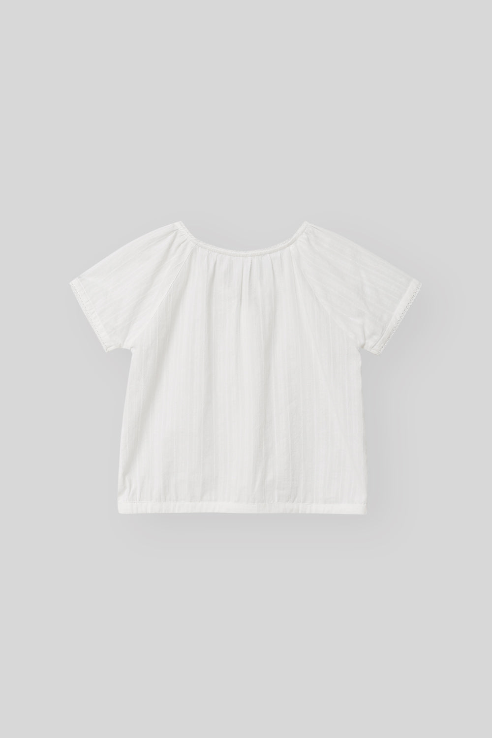 THE MITTEN Foliage half blouse (white)