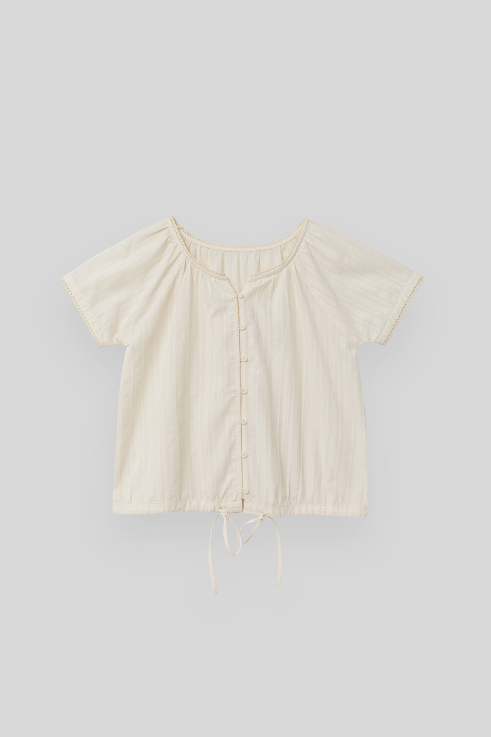 THE MITTEN Foliage half blouse (natural)