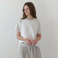 THE MITTEN Brume half t-shirt (white/melange)