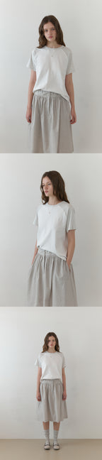 THE MITTEN Brume half t-shirt (white/melange)
