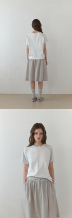 THE MITTEN Brume half t-shirt (white/melange)