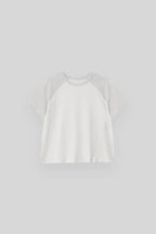 THE MITTEN Brume half t-shirt (white/melange)