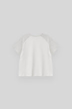 THE MITTEN Brume half t-shirt (white/melange)