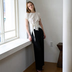 DEHEVE Wrap Drape Blouse [Ivory]