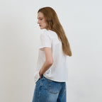 DEHEVE Lace Trim Pintuck Blouse [Ivory]