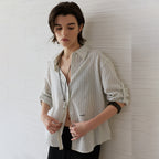 NOEUD NOEUD Shirt Stripe Roll-up (Ivory)