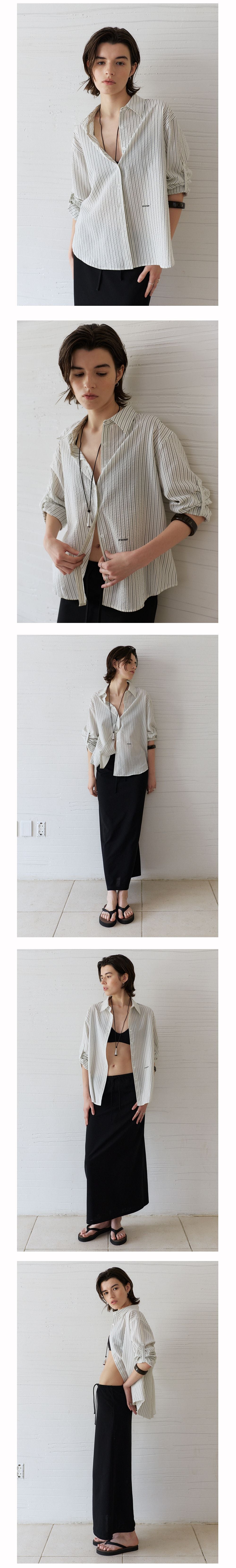 NOEUD NOEUD Shirt Stripe Roll-up (Ivory)