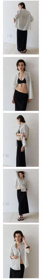 NOEUD NOEUD Shirt Stripe Roll-up (Ivory)