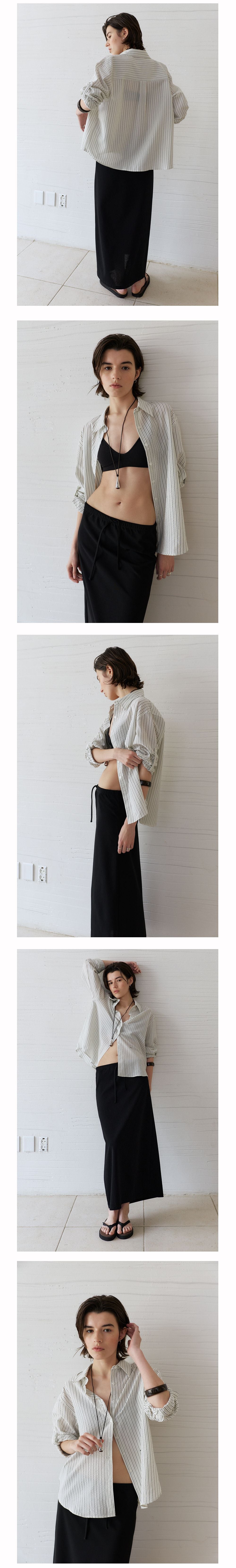 NOEUD NOEUD Shirt Stripe Roll-up (Ivory)