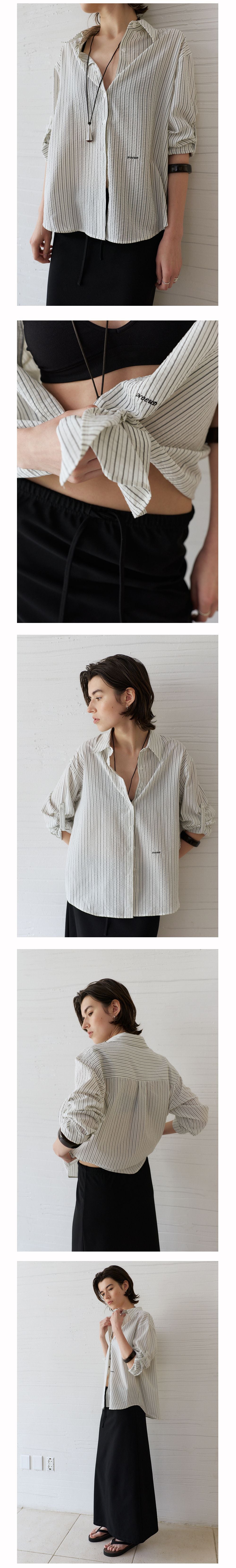 NOEUD NOEUD Shirt Stripe Roll-up (Ivory)